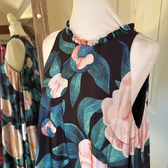 MAC DUGGAL
High Neck Floral Babydoll Long Dress - Picture 5 of 15